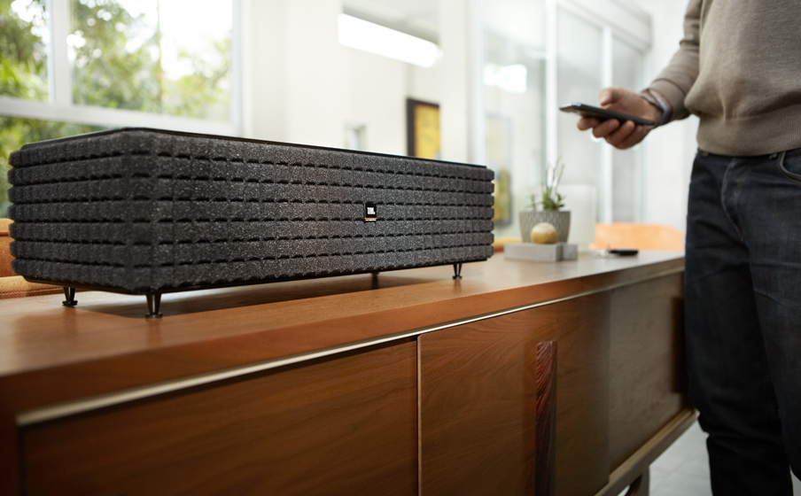 300 watts of JBL power and advanced acoustic design produce dynamic, full-range stereo JBL sound from a single, mid-size speaker