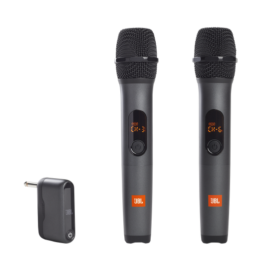 JBL Wireless Microphone Set - Black - Wireless two microphone system - Hero