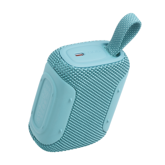 JBL Go 5 - Turquoise - Ultra-portable waterproof and drop-proof speaker with JBL legendary sound and ambient edge lighting - Back