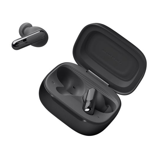 JBL Live Beam 3 - Black - True wireless noise-cancelling closed-stick earbuds - Top