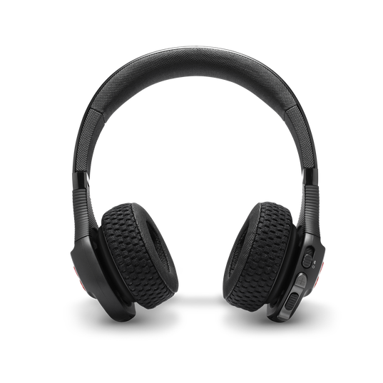 UA Sport Wireless Train – Engineered by JBL - Black / Red - Wireless on-ear headphone built for the gym - Front