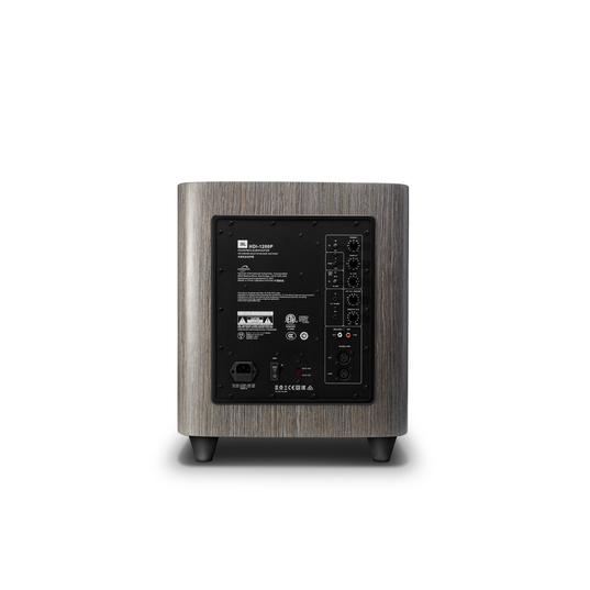 HDI-1200P - Grey Oak - 12-inch (300mm) 1000W Powered Subwoofer - Back