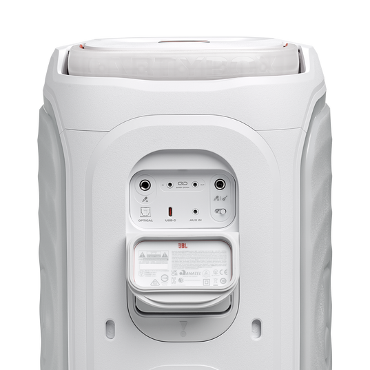 JBL PartyBox 130 - White - Portable party speaker with JBL legendary sound, a dynamic lightshow and a foldable ergonomic handle - Detailshot 2