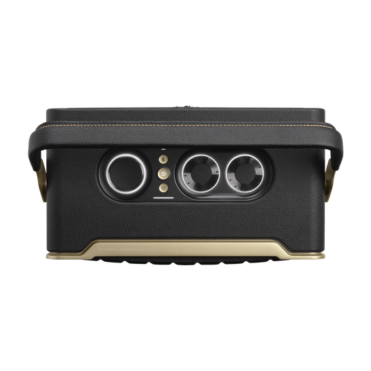 JBL Authentics 300 - Black - Portable smart home speaker with Wi-Fi, Bluetooth and voice assistants with retro design. - Top