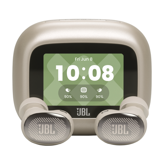 JBL Live Buds 4 - Sand - True wireless Noise Cancelling earbuds - Hero