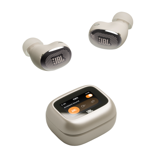 JBL Live Buds 4 - Sand - True wireless Noise Cancelling earbuds - Top