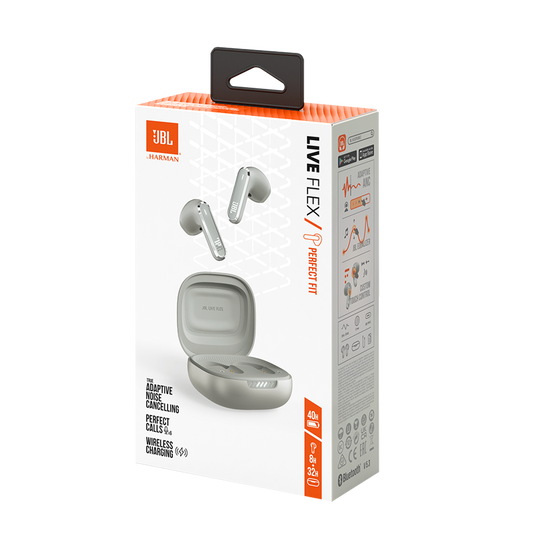 JBL Live Flex - Silver - True wireless Noise Cancelling earbuds - Detailshot 11