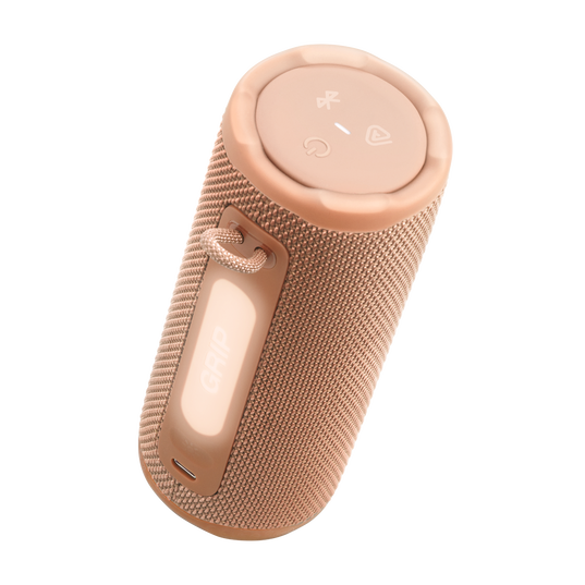 JBL Grip - Orange - Compact Bluetooth speaker with bold JBL Pro Sound and ambient light - Detailshot 1