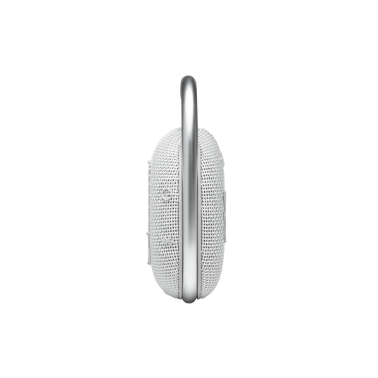 JBL Clip 4 - White - Ultra-portable Waterproof Speaker - Left