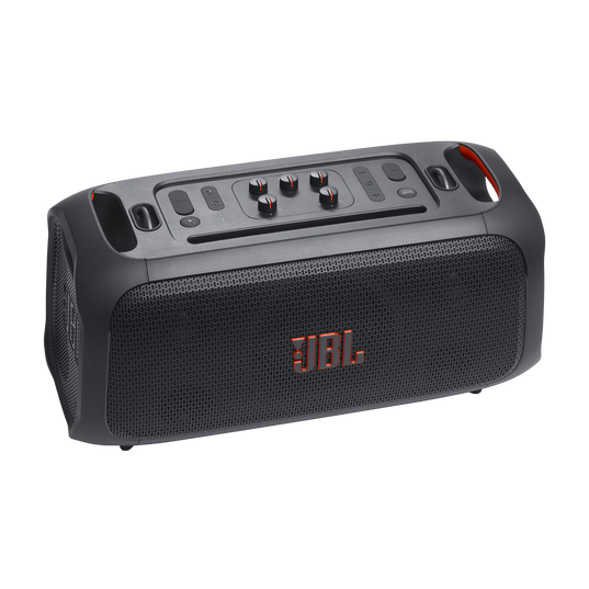 JBL PartyBox On-the-Go Essential - Black - Portable party speaker with built-in lights and wireless mic - Detailshot 12