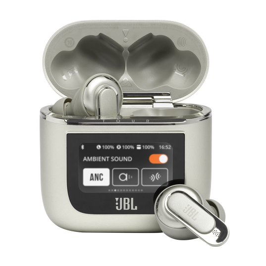 JBL Tour Pro 2 - Champagne - True wireless Noise Cancelling earbuds - Hero