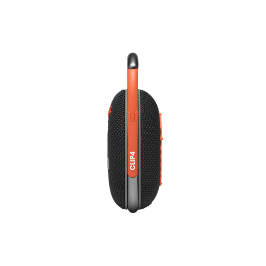 JBL Clip 4 - Black / Orange - Ultra-portable Waterproof Speaker - Right