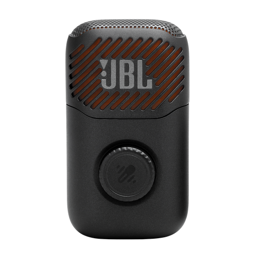JBL EasySing Mic Mini - Black - Mini AI-powered microphone with real-time vocal removal - Front