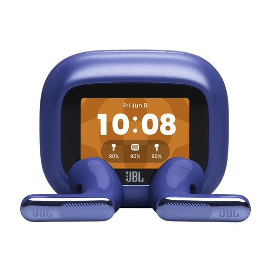 JBL Live Flex 4 - Blue - True wireless Noise Cancelling earbuds - Hero