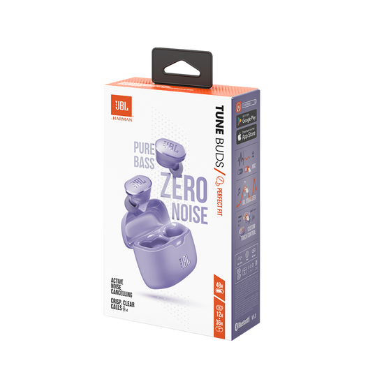 JBL Tune Buds - Purple - True wireless Noise Cancelling earbuds - Detailshot 10