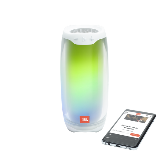 JBL Pulse 4 - White - Portable Bluetooth Speaker - Detailshot 3