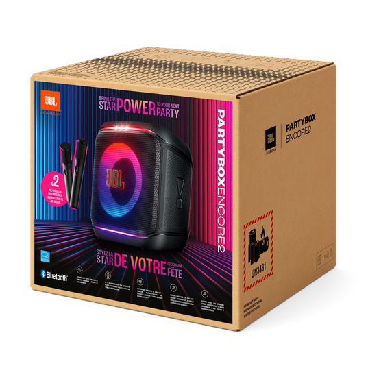 JBL PartyBox Encore 2 - Black - Portable party speaker with 1 mic - Detailshot 6