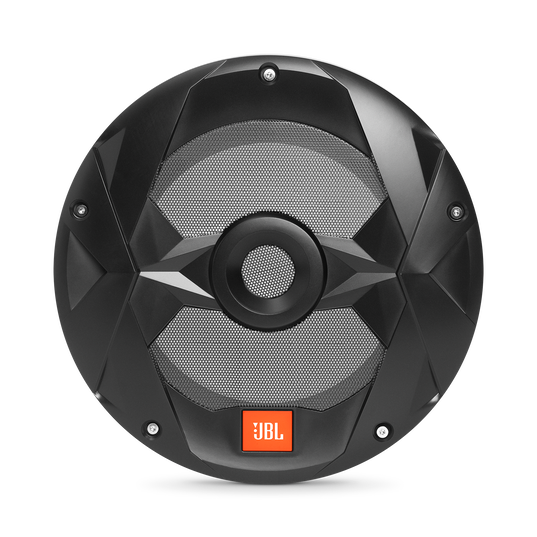 Club Marine MS10LB - Black Matte - Club Marine MS10LB—10" (250mm) marine audio multi-element subwoofer with RGB lighting – Black - Front