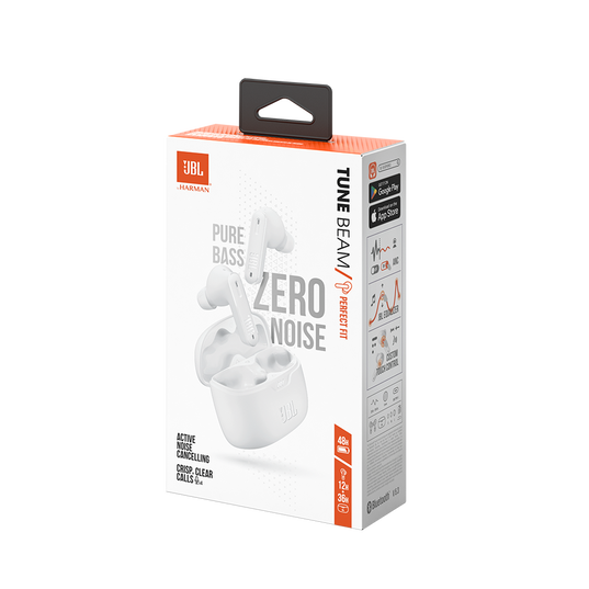 JBL Tune Beam - White - True wireless Noise Cancelling earbuds - Detailshot 10