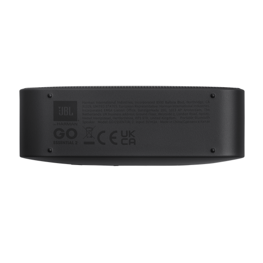 JBL Go Essential 2 - Black - Portable Waterproof Speaker - Bottom