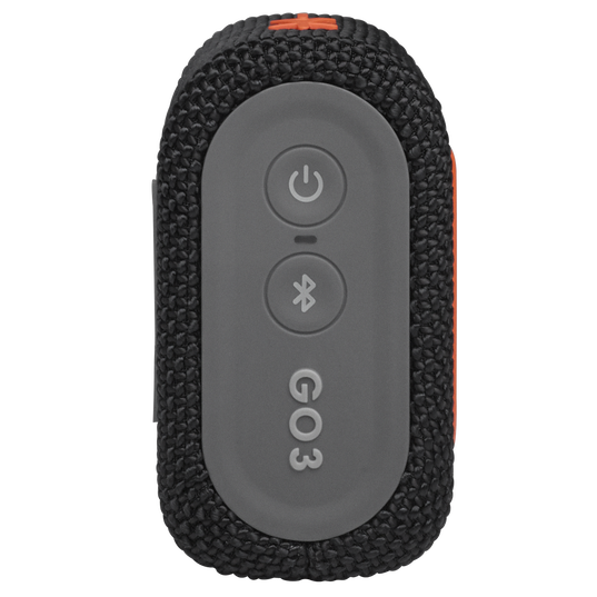JBL Go 3 - Black / Orange - Portable Waterproof Speaker - Right