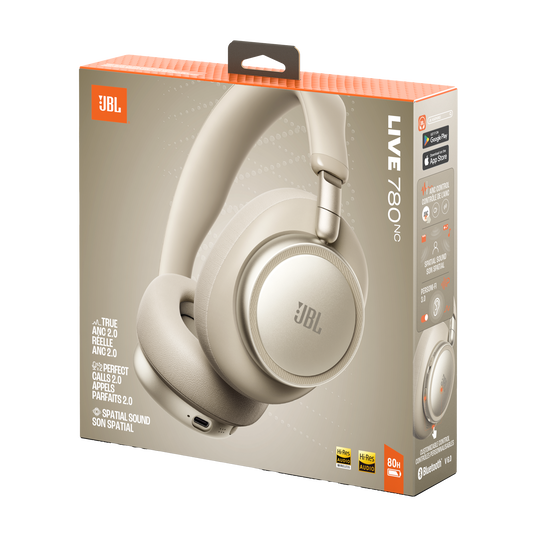 JBL Live 780NC - Sand - Wireless over-ear Noise Cancelling headphones - Detailshot 15