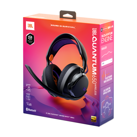 JBL Quantum 650 - Black - Wireless multiplatform gaming headset - Detailshot 15
