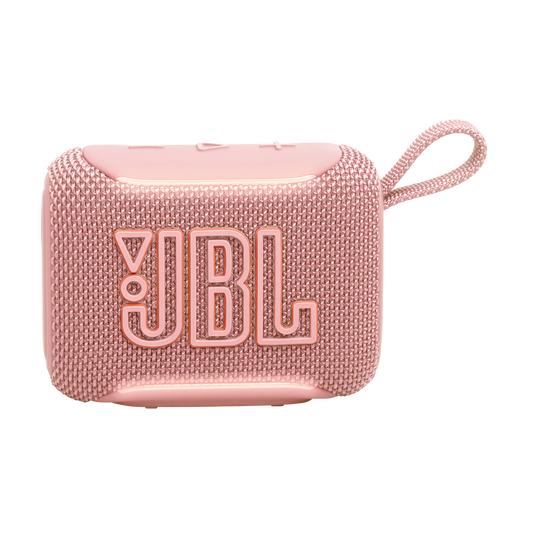 JBL Go 5 - Pink - Ultra-portable waterproof and drop-proof speaker with JBL legendary sound and ambient edge lighting - Front