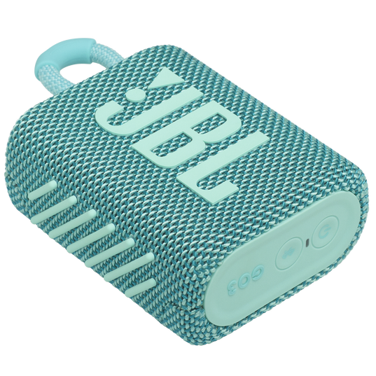 JBL Go 3 - Teal - Portable Waterproof Speaker - Detailshot 3