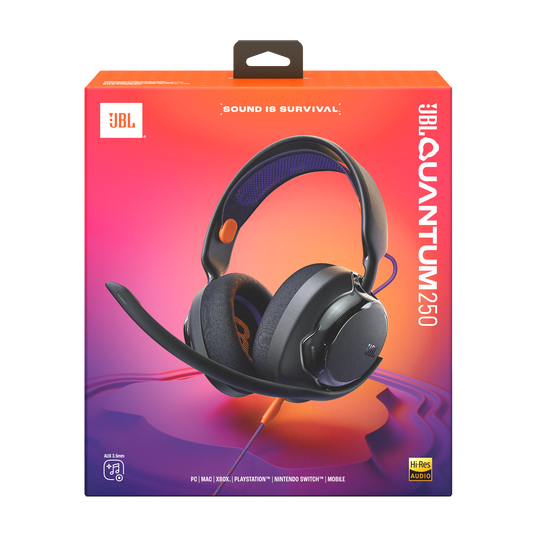 JBL Quantum 250 - Black - Wired multiplatform gaming headset - Detailshot 15