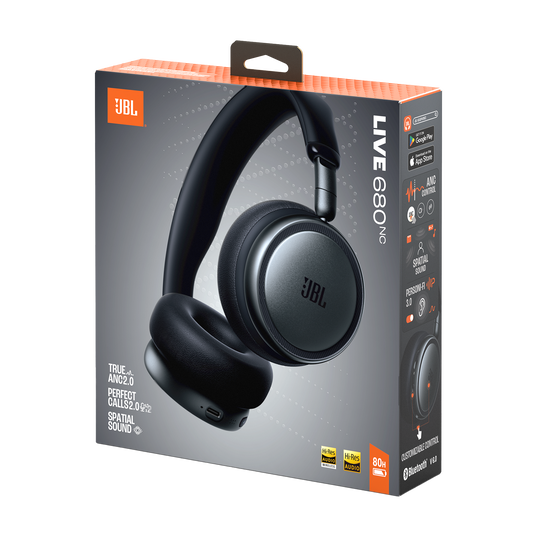 JBL Live 680NC - Black - Wireless on-ear Noise Cancelling headphones - Detailshot 15