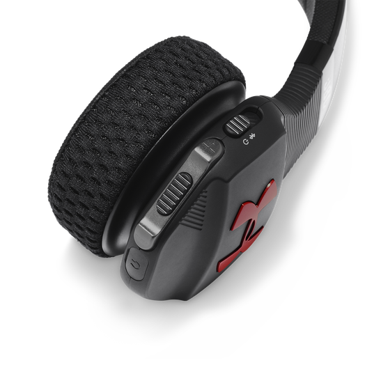 UA Sport Wireless Train – Engineered by JBL - Black / Red - Wireless on-ear headphone built for the gym - Detailshot 3