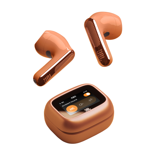 JBL Live Flex 4 - Orange - True wireless Noise Cancelling earbuds - Top