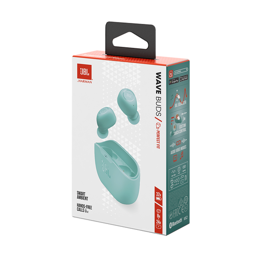 JBL Wave Buds - Mint - True wireless earbuds - Detailshot 10