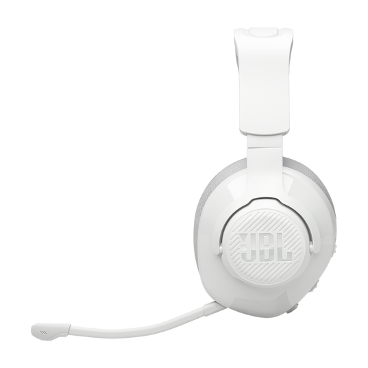 JBL Quantum 360 Wireless - White - Wireless over-ear gaming headset with surround sound and detachable mic - Left