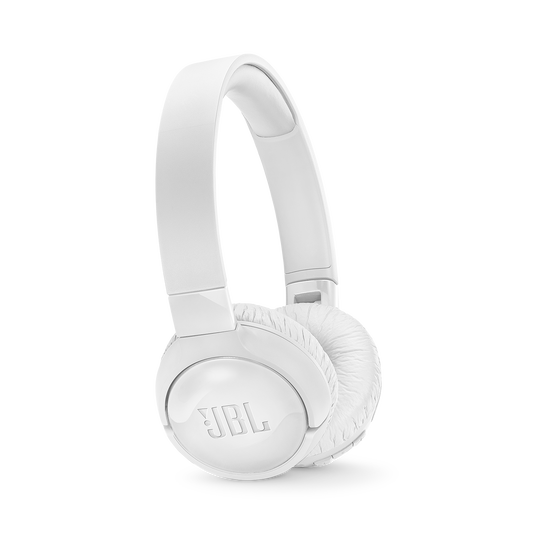 JBL Tune 600BTNC - White - Wireless, on-ear, active noise-cancelling headphones. - Hero