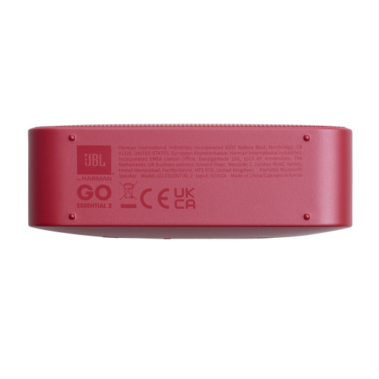 JBL Go Essential 2 - Red - Portable Waterproof Speaker - Bottom
