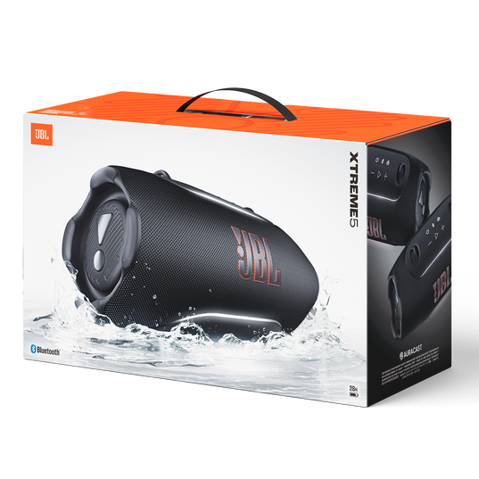 JBL Xtreme 5 - Black - Portable waterproof speaker with massive legendary JBL sound, ambient edge lighting, and a convenient shoulder strap - Detailshot 15