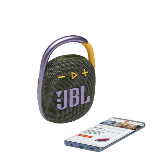 JBL Clip 4 - Green - Ultra-portable Waterproof Speaker - Detailshot 1