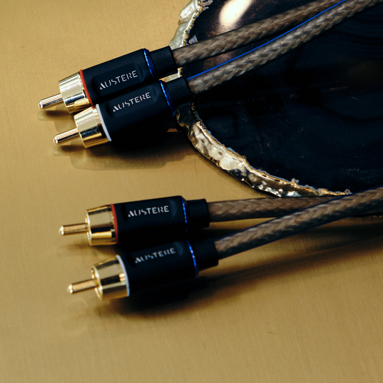 Austere V series Audio (RCA) Interconnect 2.0m cable - Black - Austere V series Audio (RCA) Interconnect 2.0m cable - Front