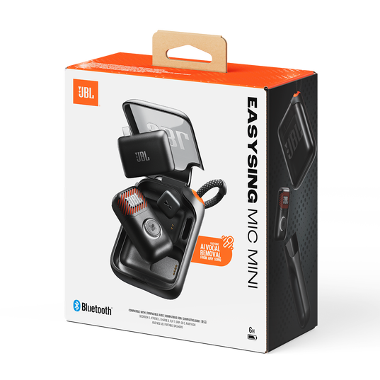 JBL EasySing Mic Mini - Black - Mini AI-powered microphone with real-time vocal removal - Detailshot 9