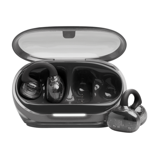 JBL Soundgear Clips - Black - True wireless open-ear headphones - Hero