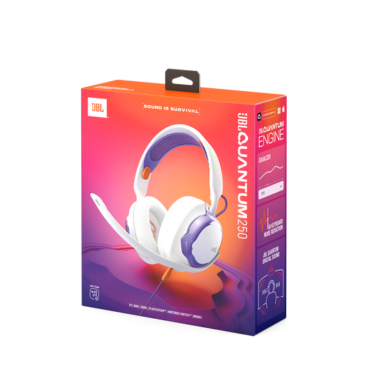 JBL Quantum 250 - White - Wired multiplatform gaming headset - Detailshot 15
