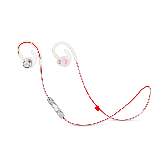 JBL Reflect Contour 2 - White - Secure fit Wireless Sport Headphones - Hero