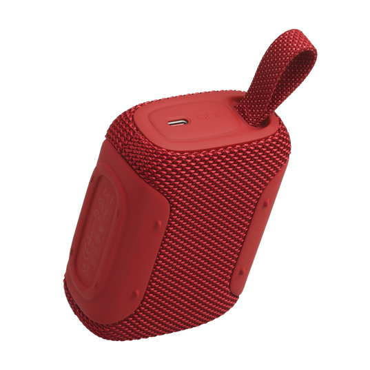 JBL Go 5 - Red - Ultra-portable waterproof and drop-proof speaker with JBL legendary sound and ambient edge lighting - Back