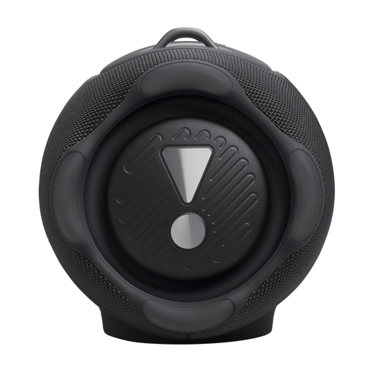 JBL Xtreme 5 - Black - Portable waterproof speaker with massive legendary JBL sound, ambient edge lighting, and a convenient shoulder strap - Left