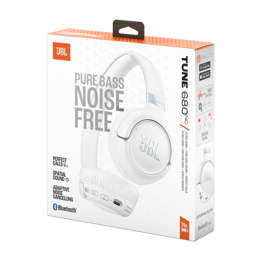 JBL Tune 680NC - White - Wireless on-ear Noise cancelling headphones - Detailshot 15