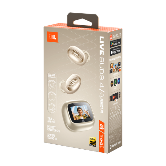JBL Live Buds 4 - Sand - True wireless Noise Cancelling earbuds - Detailshot 15
