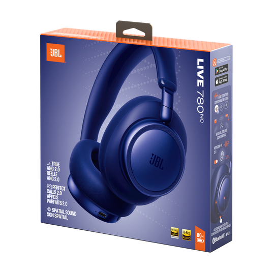 JBL Live 780NC - Blue - Wireless over-ear Noise Cancelling headphones - Detailshot 15
