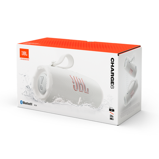 JBL Charge 6 - White - Portable waterproof and drop-proof Bluetooth speaker - Detailshot 4